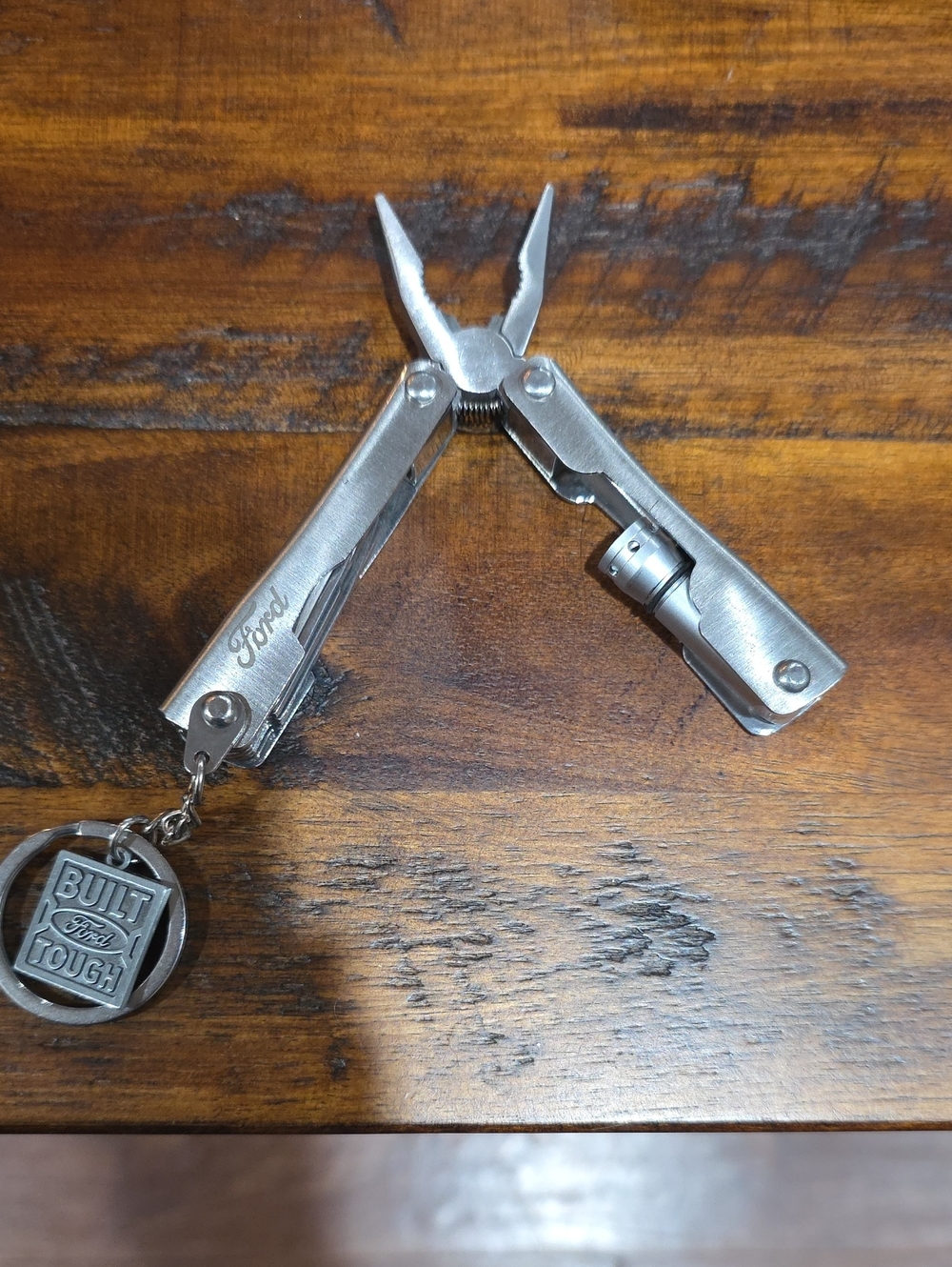 Ford Silver Multi-Tool Keychain with Built Tough Fob